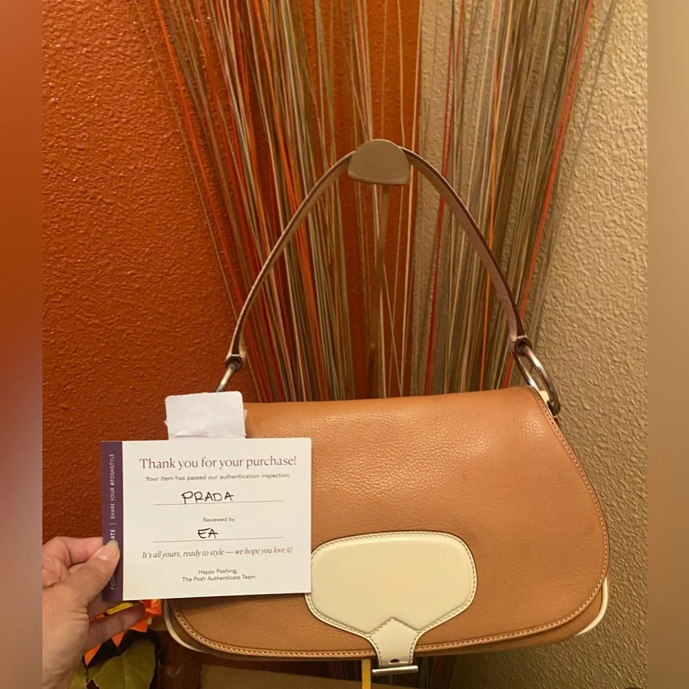 Prada Vitello - EUC - Daino Leather Shoulder Bag - Like New, Pristine!